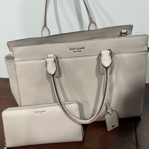 Kate Spade Cream Tote and Wallet Set